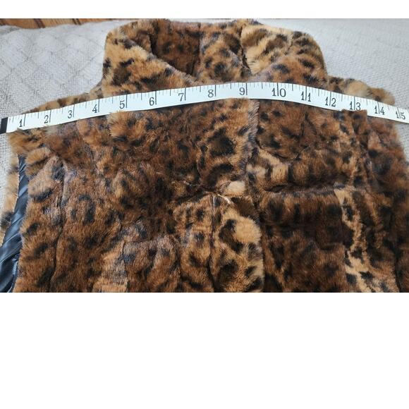 Westport 1962  VTG Reversible Faux Fur Cheeta Animal Print Vest Womens Size XS - Picture 5 of 9